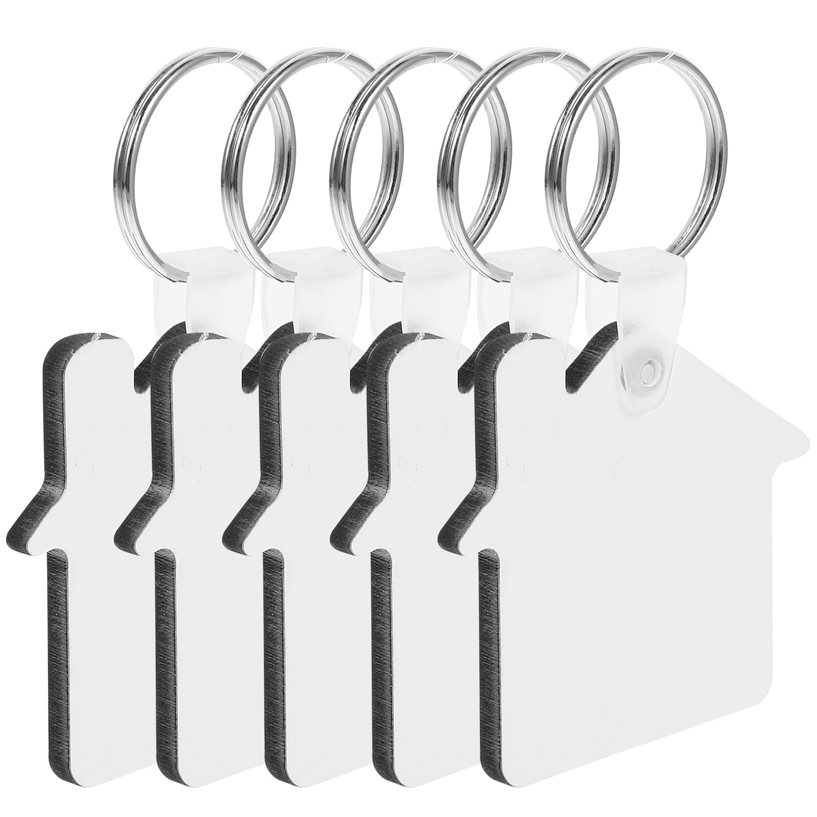 5 ชิ้น พวงกุญแจเปล่าสำหรับงานซ - Wood Ring Blank บทวิจารณ์และราคา