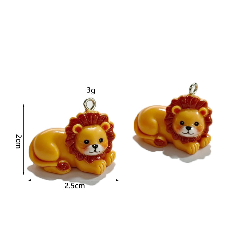 6 ชิ้น จี้สิงโตน่ารักจำลองเรซิ - Resin Crafts Diy บทวิจารณ์และราคา